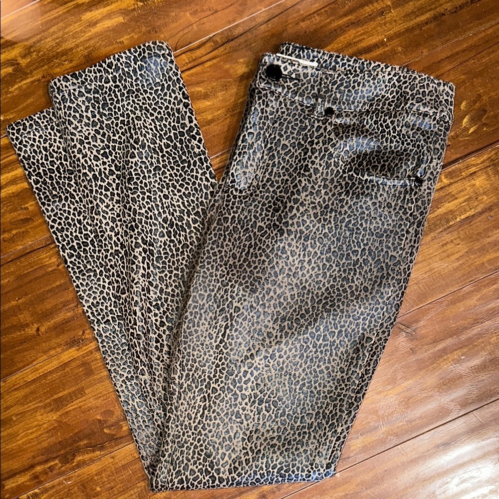 Eric Casual Animal Print Pants with Pockets Size 4